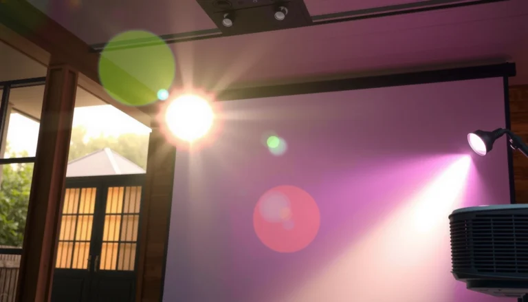 Infographic explaining how many lumens are needed for daytime projection.