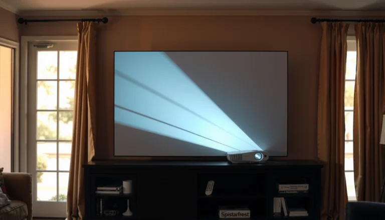 Infographic detailing lumens needed for daytime projectors in various lighting conditions.