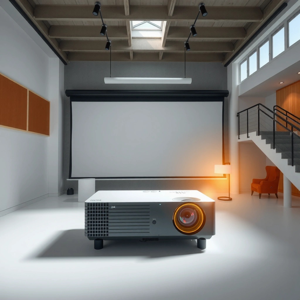Comparison of projector brightness in daytime and ambient light conditions, highlighting ANSI lumens importance.