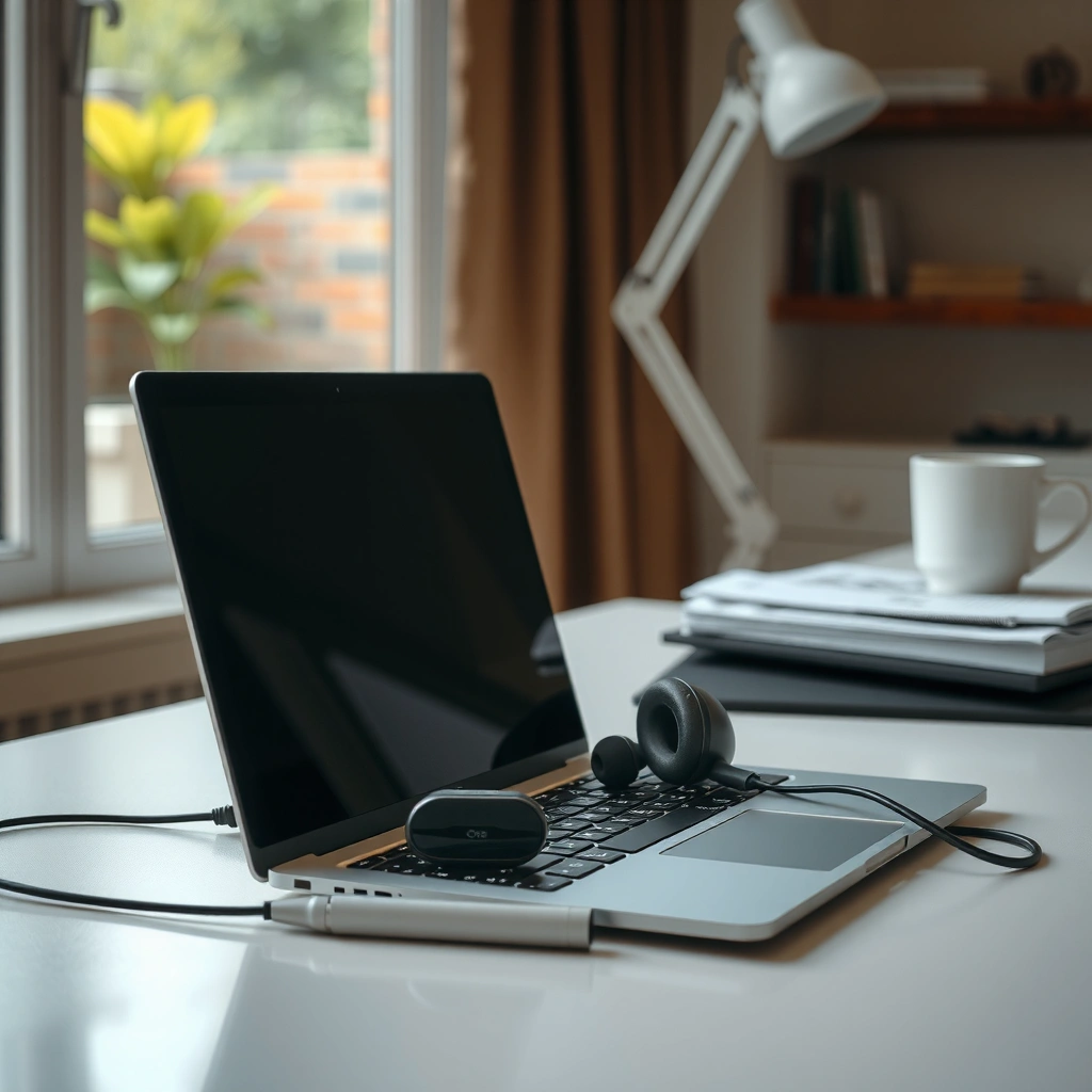 Comparison of wired and Bluetooth earbuds connection types for laptops.