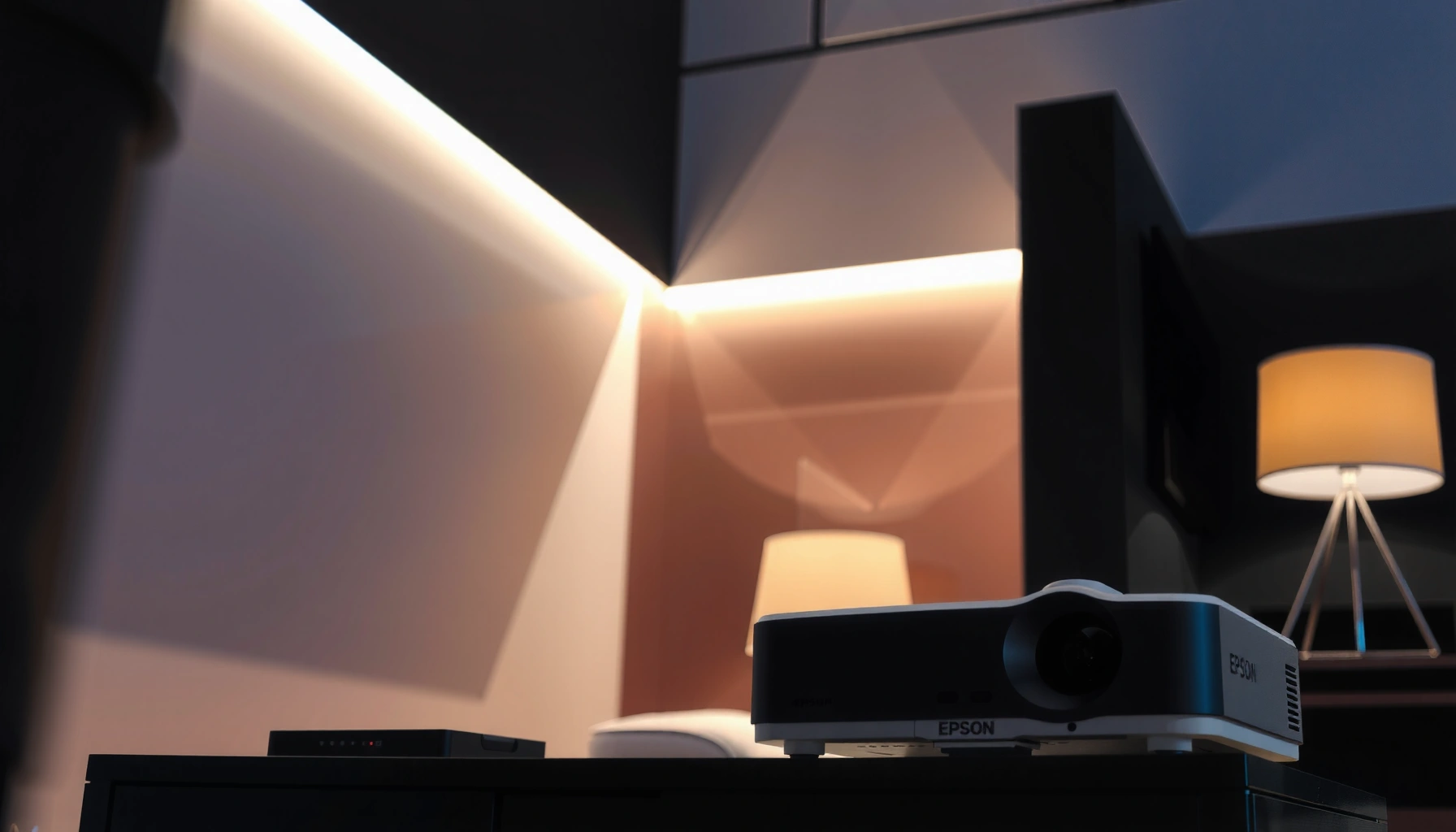 Epson projector with price tags showcasing real-world price ranges for buyers.
