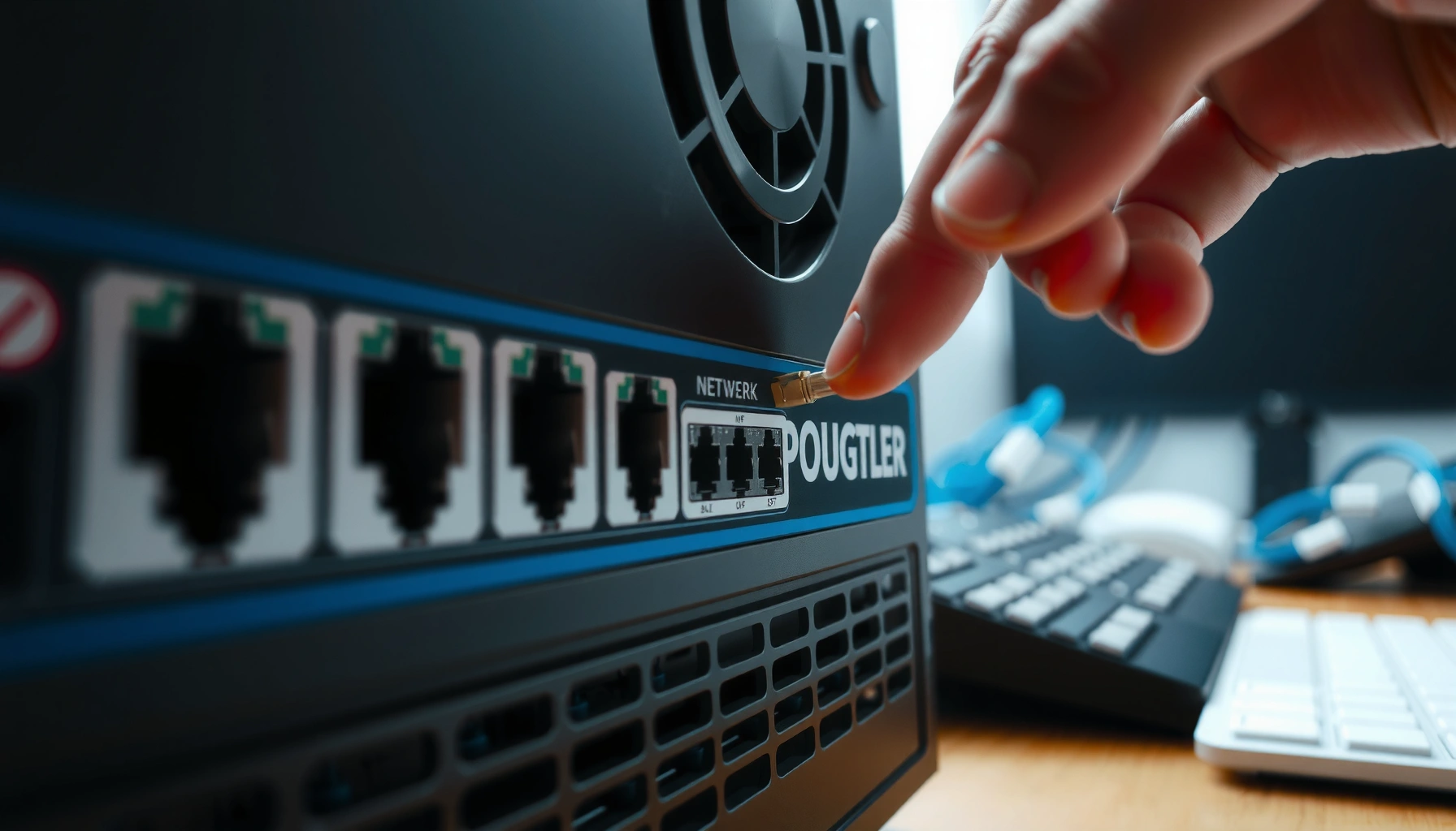 Step-by-step guide for setting up Ethernet connection on a PC.
