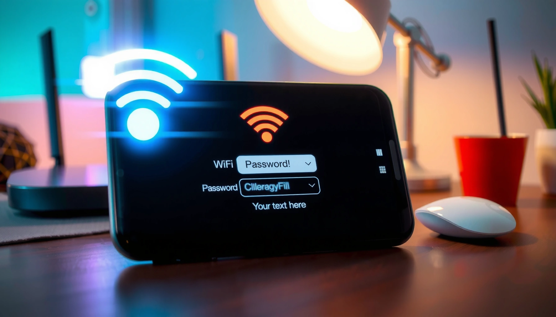 Illustration showing quick methods to find out a WiFi password effectively.