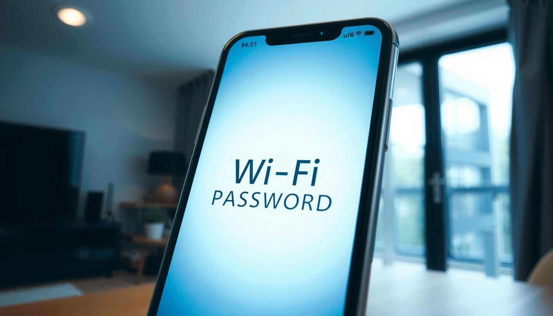 A person checking their phone for Wi-Fi password information using quick methods.