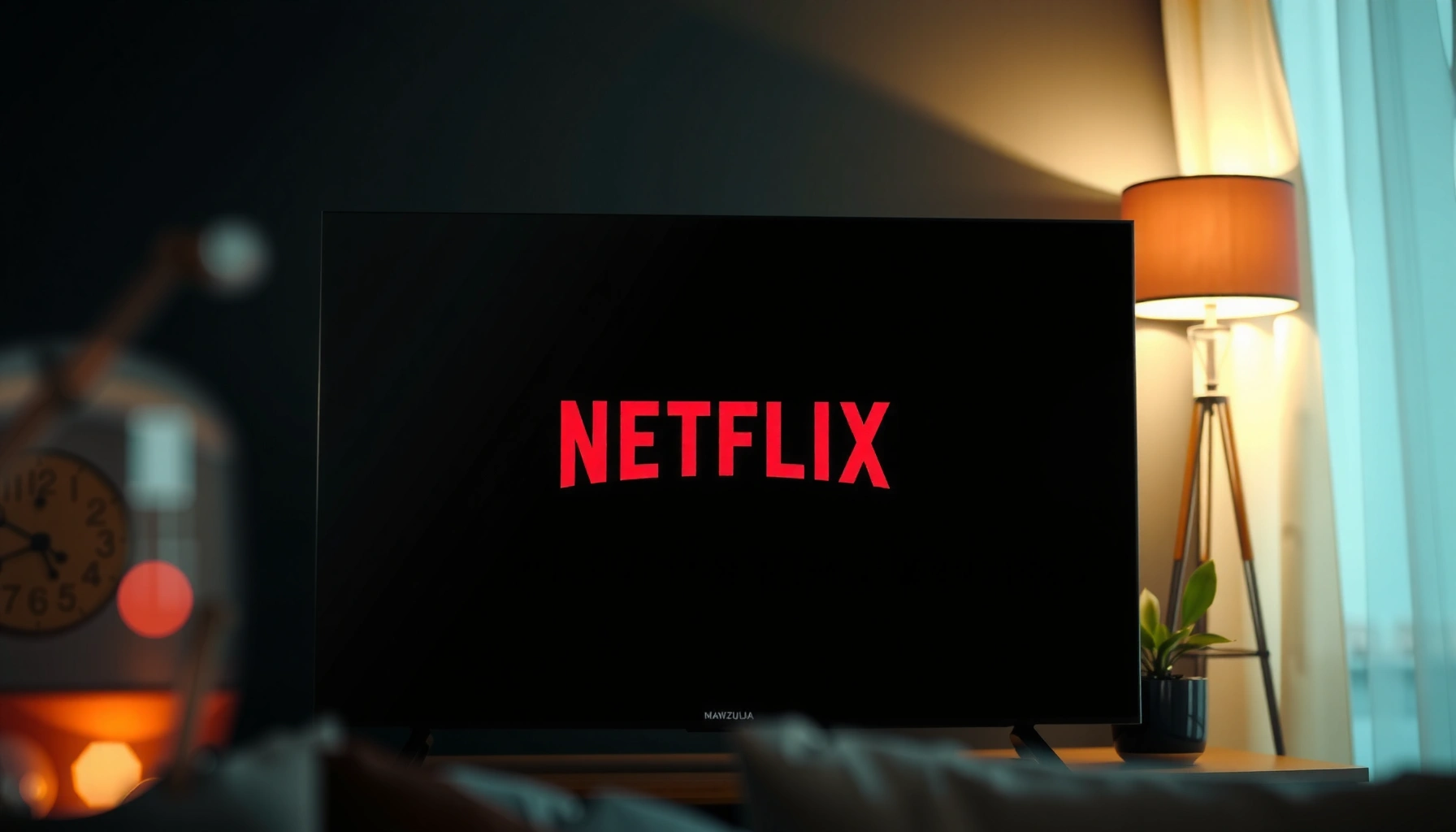 A smart TV displaying a Netflix black screen issue and troubleshooting tips.