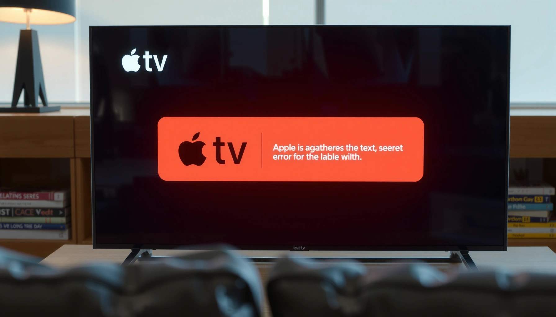 Apple TV error code displayed on a smart TV with troubleshooting options.