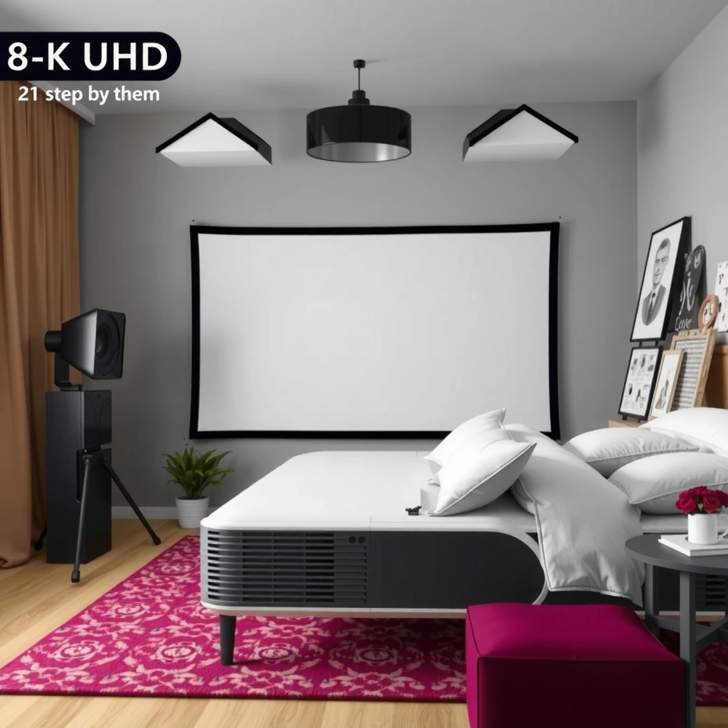 Image showing the process of gathering throw distance and throw ratio for projector screen size calculation