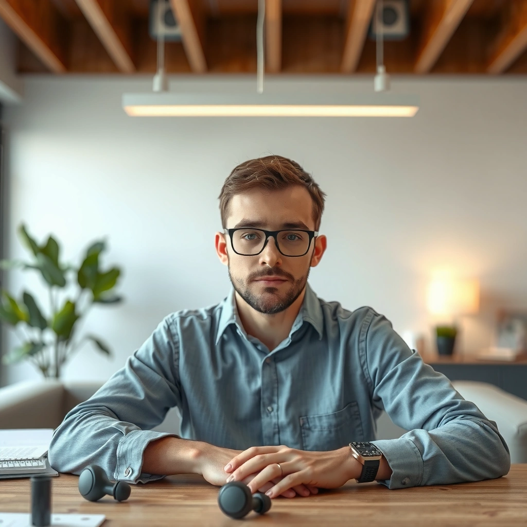 A person adjusting wireless earbuds, highlighting volume and fit concerns for hearing safety.