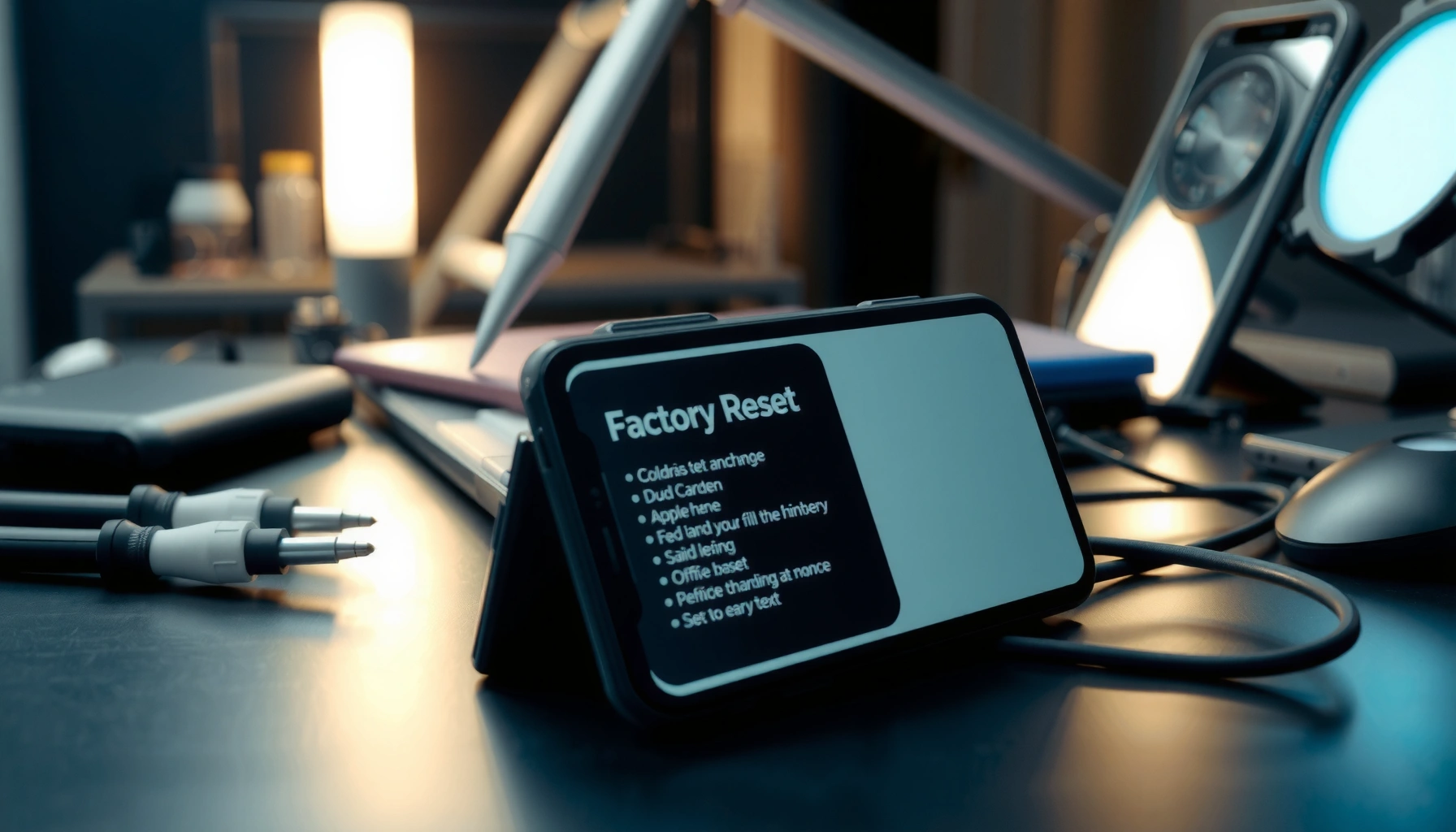 Image illustrating how to factory reset devices and troubleshoot common problems