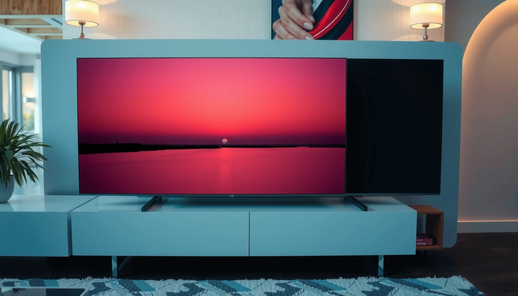 Comparison of LG C5 and Philips OLED810 OLED TVs in a side-by-side view.