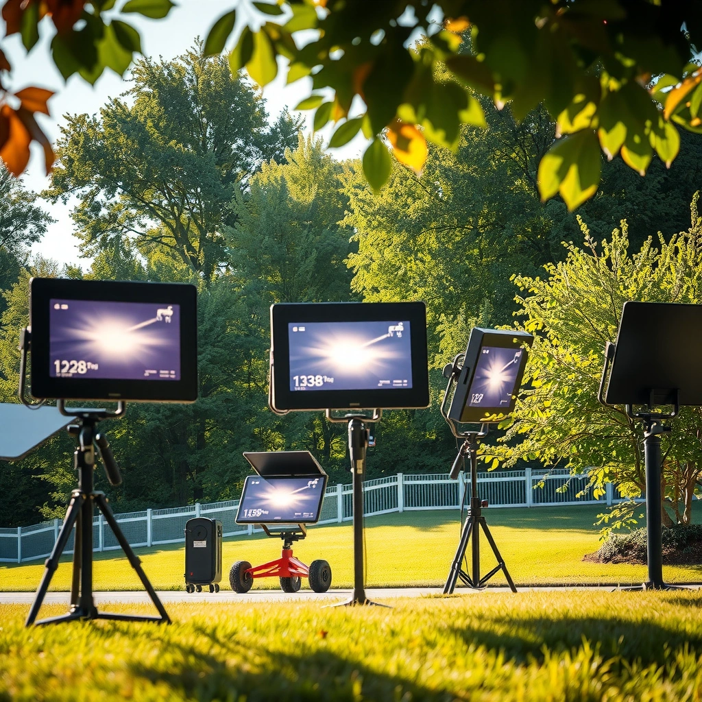 Chart showing lumen target ranges for optimal outdoor projector viewing