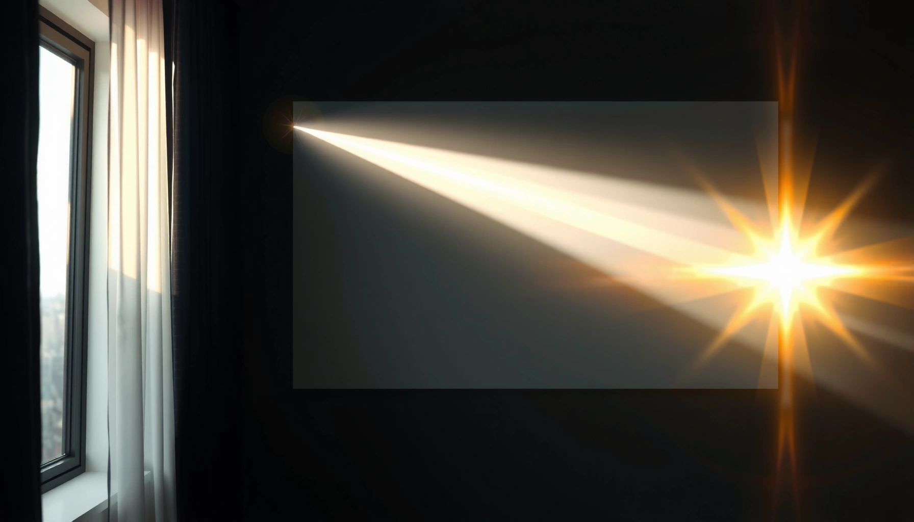 A projector displaying bright images in daylight, illustrating lumens needed for effective projection.