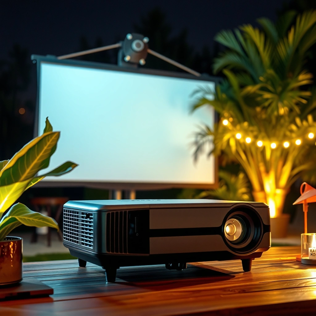 Comparison of lumens needed for outdoor projectors in dark and light night conditions