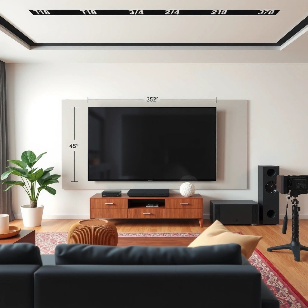 A diagram showing how to measure viewing distance for optimal TV size selection.