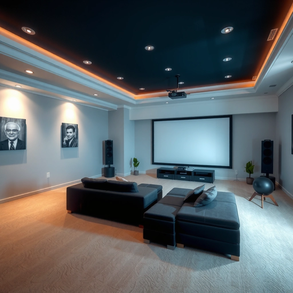 Measuring a room to plan image size for home theater projector installation