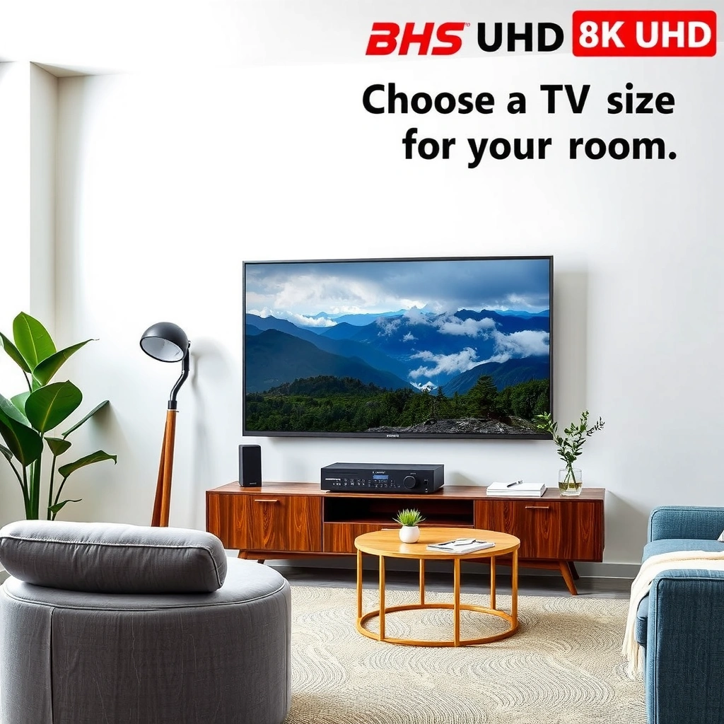 A person measuring the distance from the TV to the seating area for optimal viewing experience.