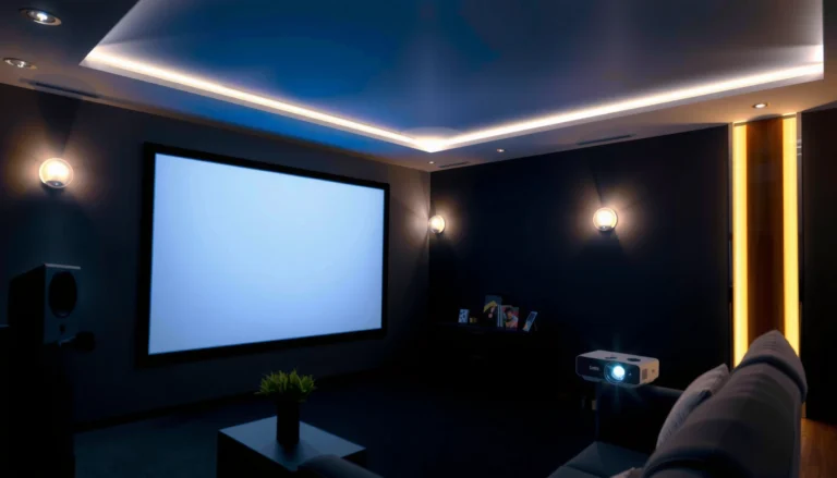 A projector with a lumens measurement display, illustrating how much lumens is good for a projector.