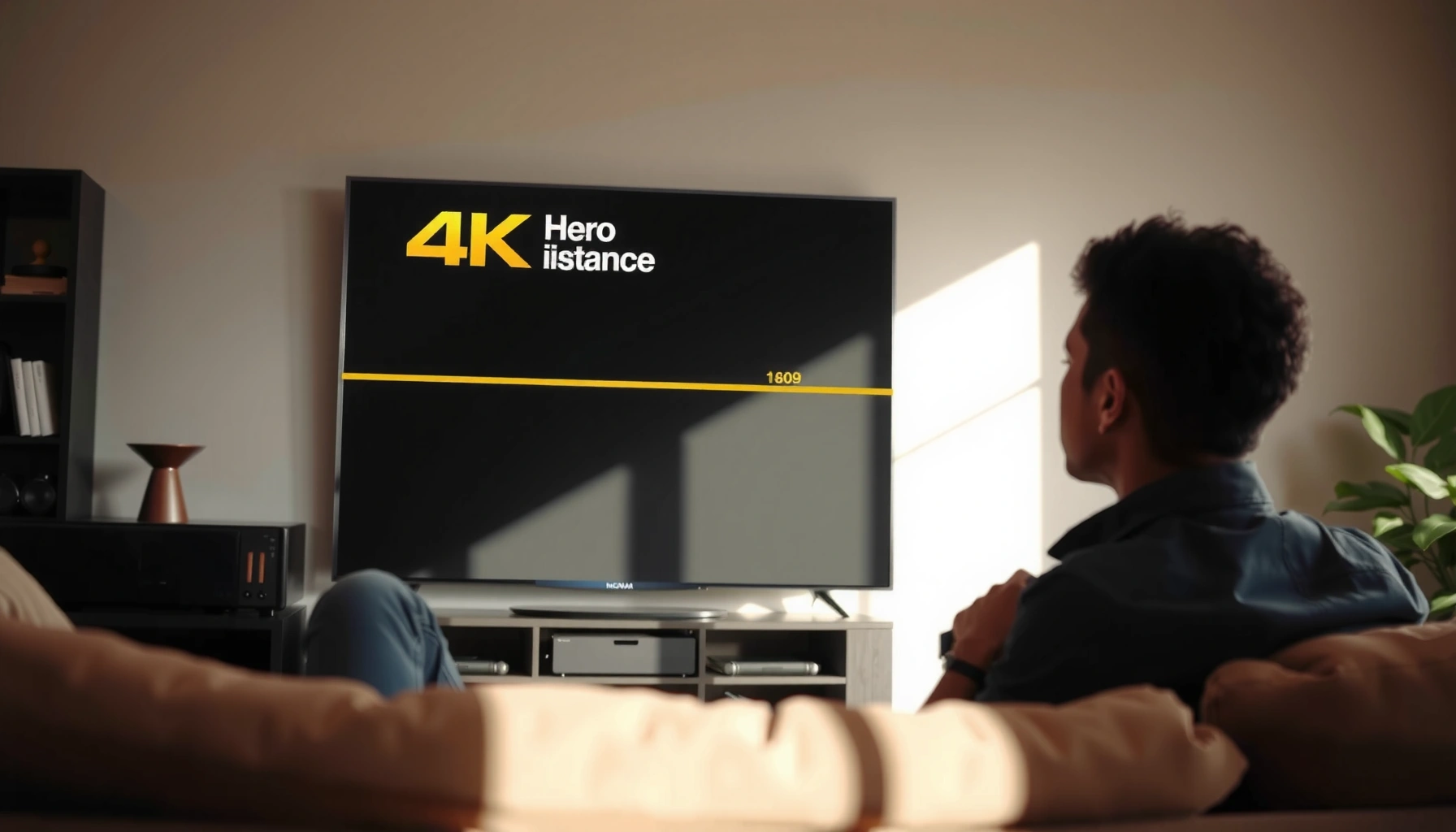 Infographic showing optimal viewing distance for TV based on screen size for better clarity.
