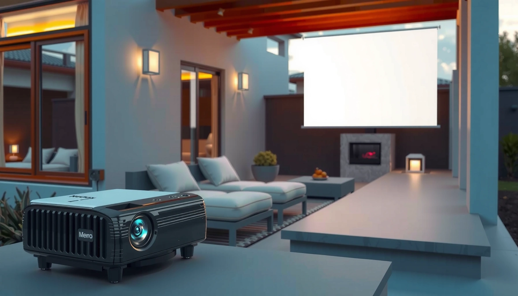 Diagram explaining how many lumens are needed for an outdoor projector for optimal viewing.
