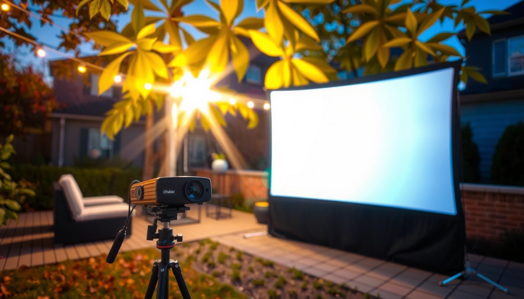 Illustration showing lumens needed for outdoor projector daytime viewing.