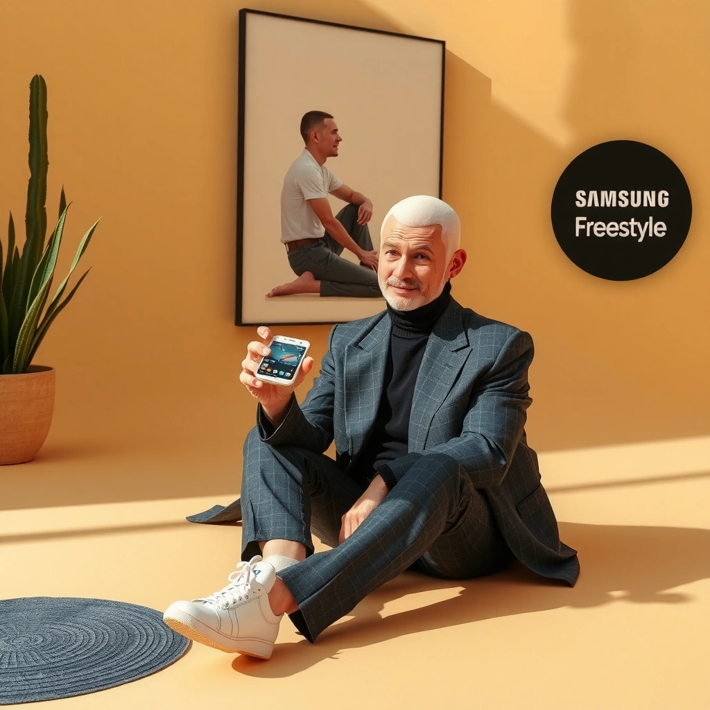 Samsung Freestyle projector ready for casting setup with smartphone.