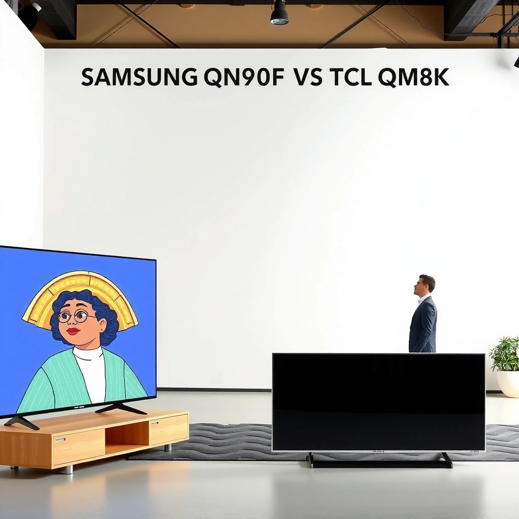 Image illustrating key features to prioritize when choosing between Samsung QN90F and TCL QM8K TVs.
