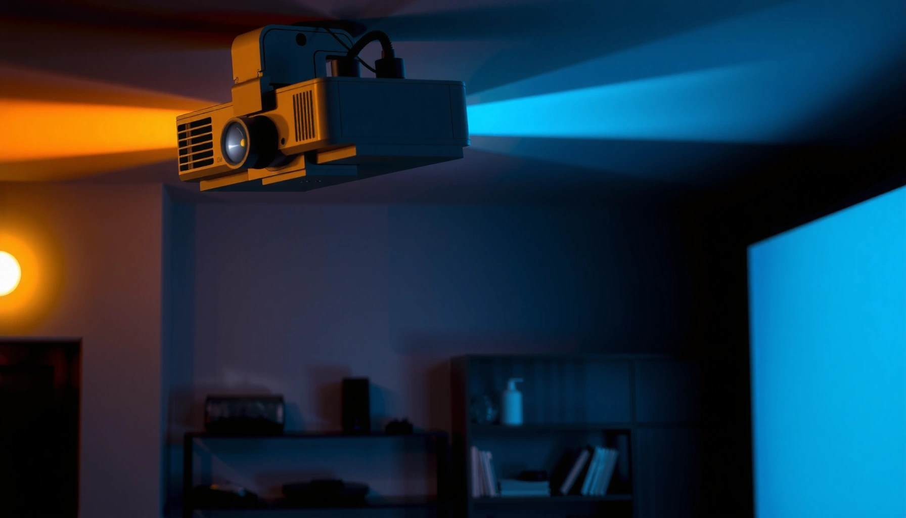Step-by-step setup guide for aligning a projector for optimal viewing.