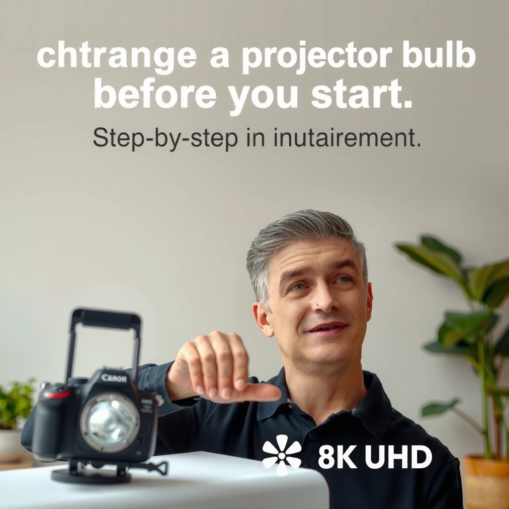 Safety tips and necessary tools for changing a projector bulb
