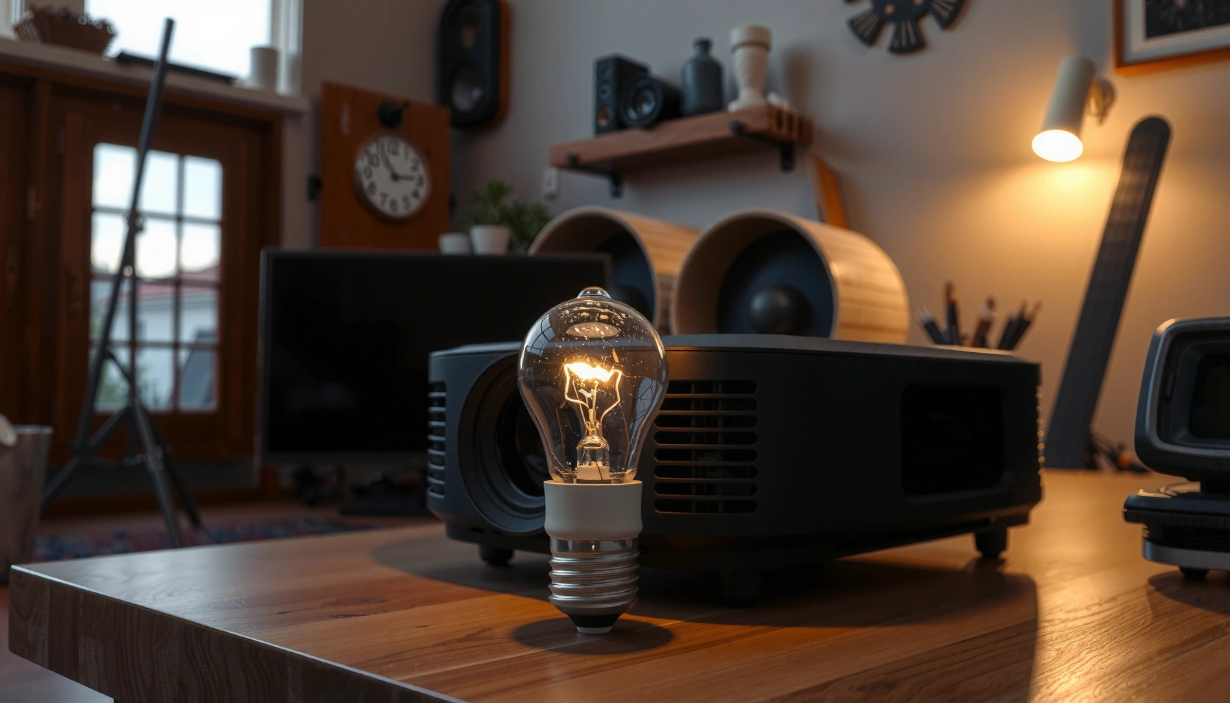 Image illustrating the lifespan of a projector bulb with tips for extending its life.