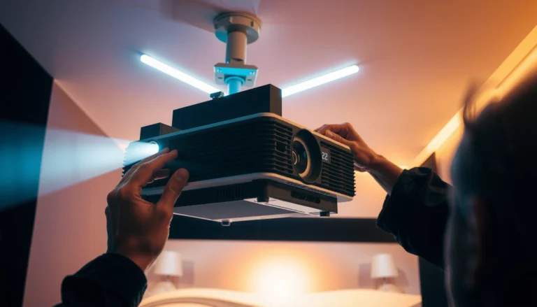 Step-by-step guide on how to calibrate a projector for optimal image quality and setup.