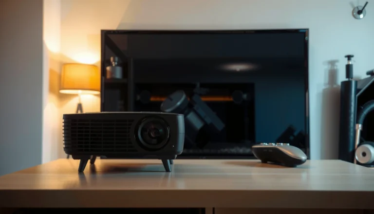 Illustration showing how far a projector needs to be for optimal image quality.