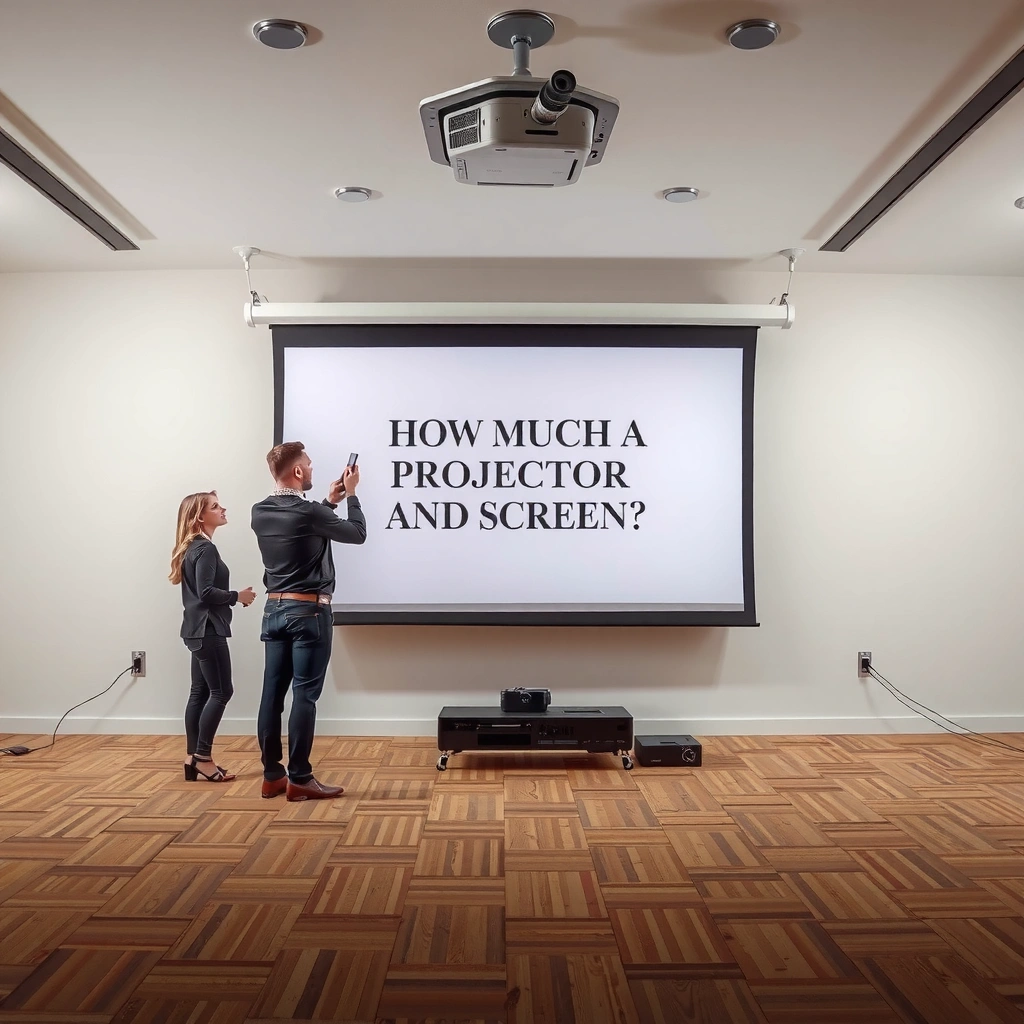 Diagram showing what projector installation includes and associated costs for each component