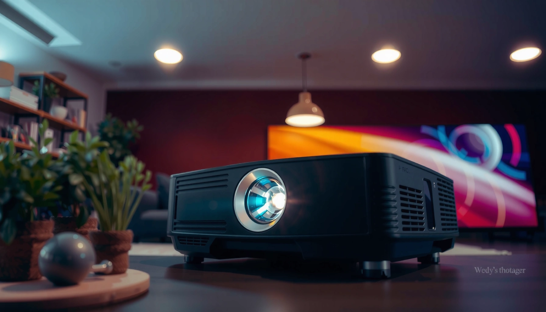 A projector lamp with a timer showing its lifespan and maintenance tips for optimal usage.