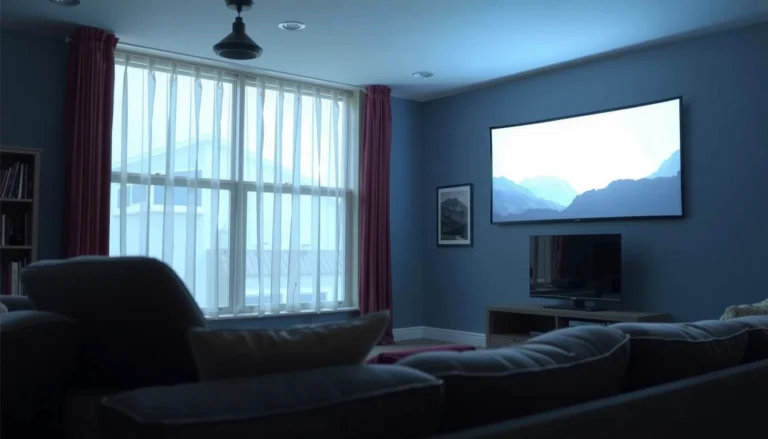 A bright projector displaying an image in daylight, illustrating lumens needed for clear visibility.