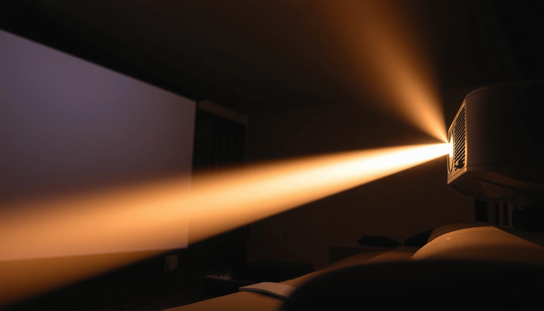 Infographic explaining how many lumens are needed for a projector's brightness.