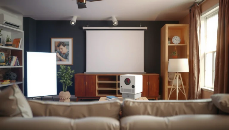 Infographic showing how many lumens are needed for projectors in different room settings.
