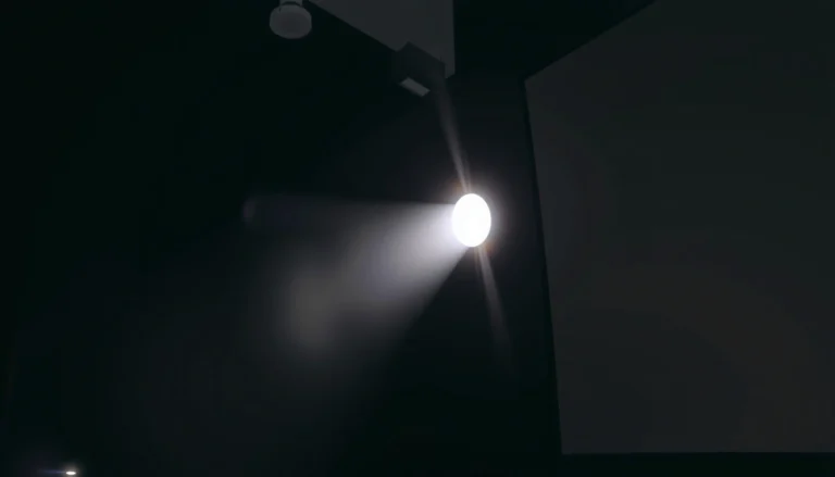 Illustration showing how far off center a projector can be positioned for optimal image quality