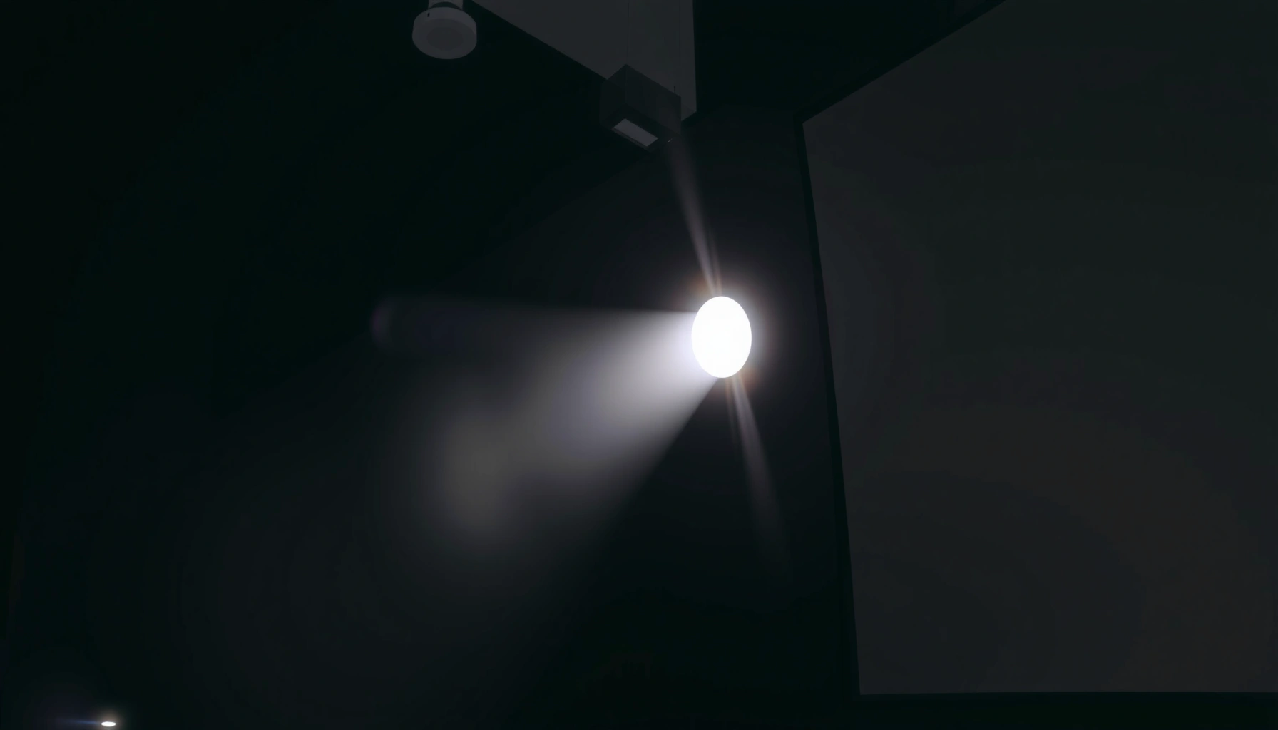 Illustration showing how far off center a projector can be positioned for optimal image quality