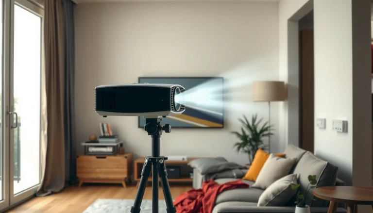 Illustration showing how far off center a projector can be placed for optimal viewing.