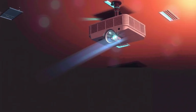 An image illustrating safe runtime tips for projectors, emphasizing how long you can keep a projector on.