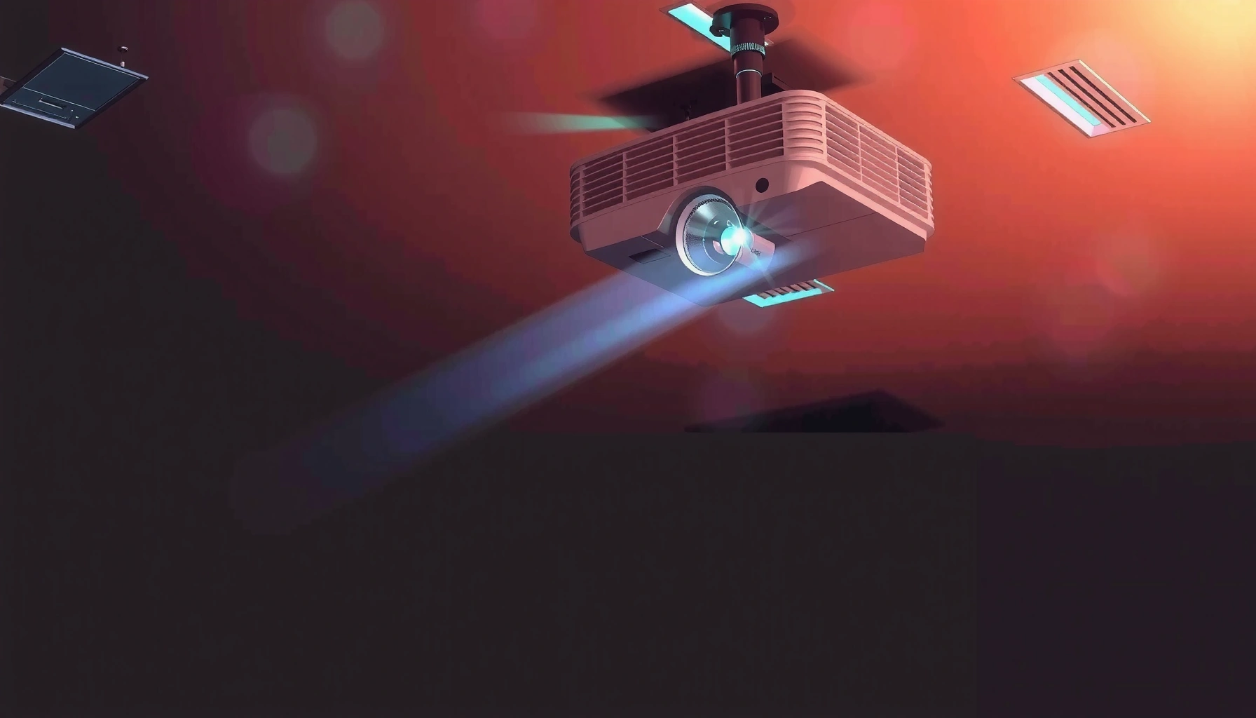 An image illustrating safe runtime tips for projectors, emphasizing how long you can keep a projector on.