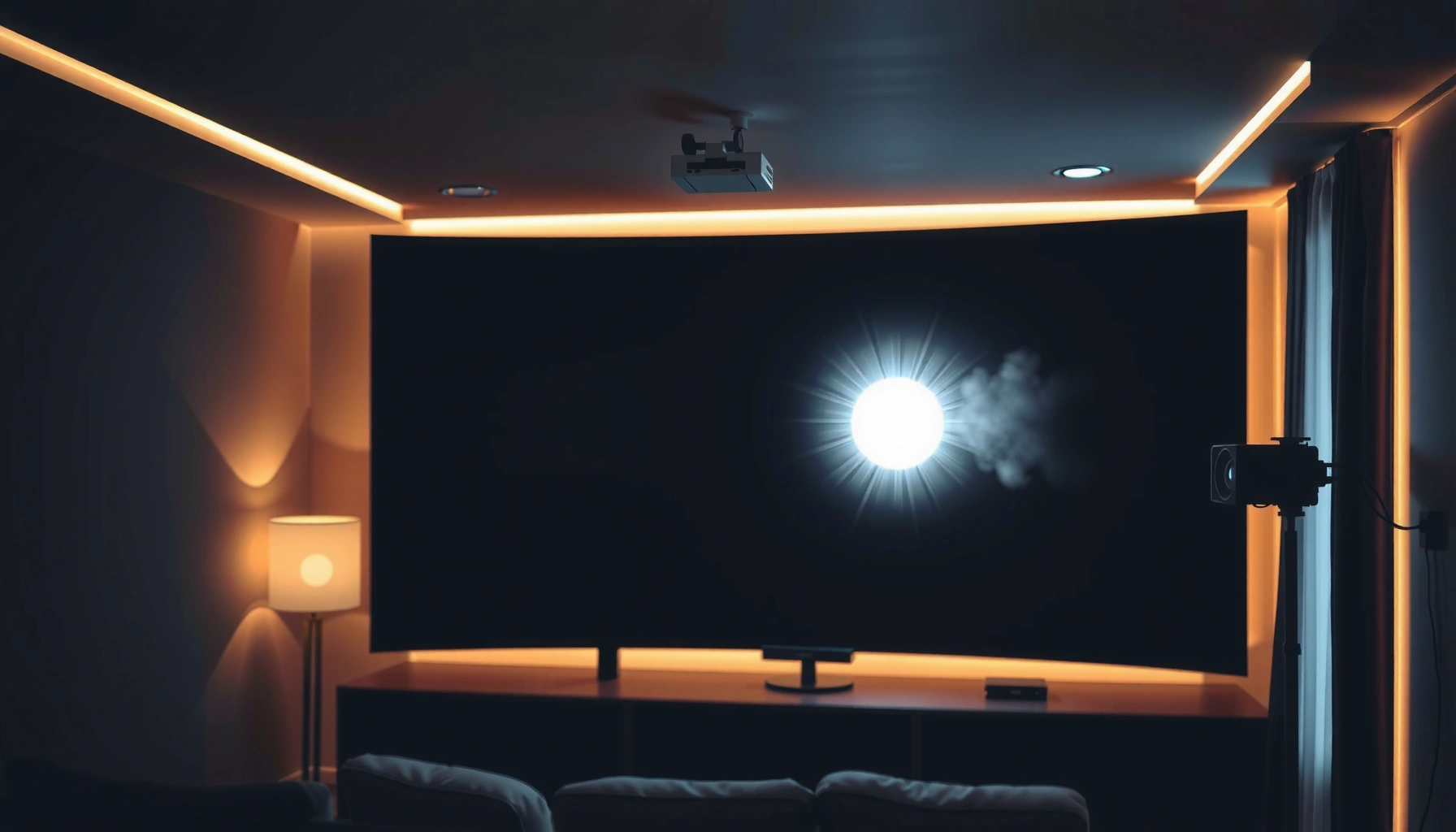 Illustration of a projector with a timer, discussing safe runtime limits for projectors.