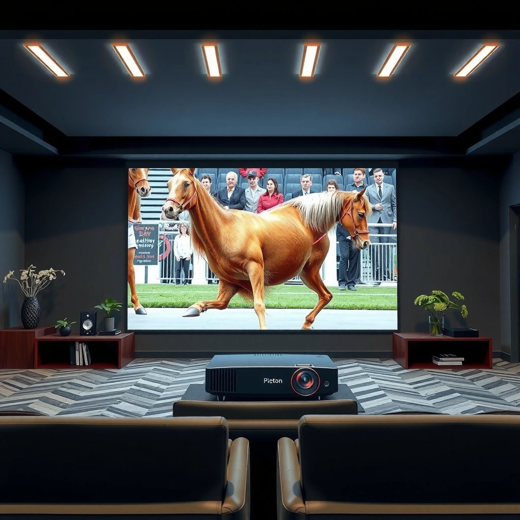 Comparison of picture quality in projector TVs showcasing vibrant colors and clarity.