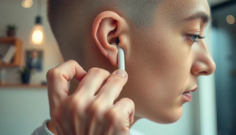 Step-by-step guide on how to properly put earbuds in your ear for optimal sound quality.