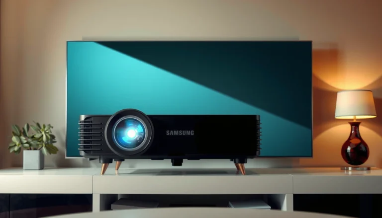 Samsung Freestyle Projector with price information displayed in a blog article