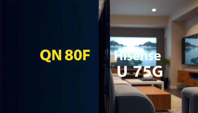Comparison of Samsung QN80F and Hisense U75QG TVs for buyers' guide