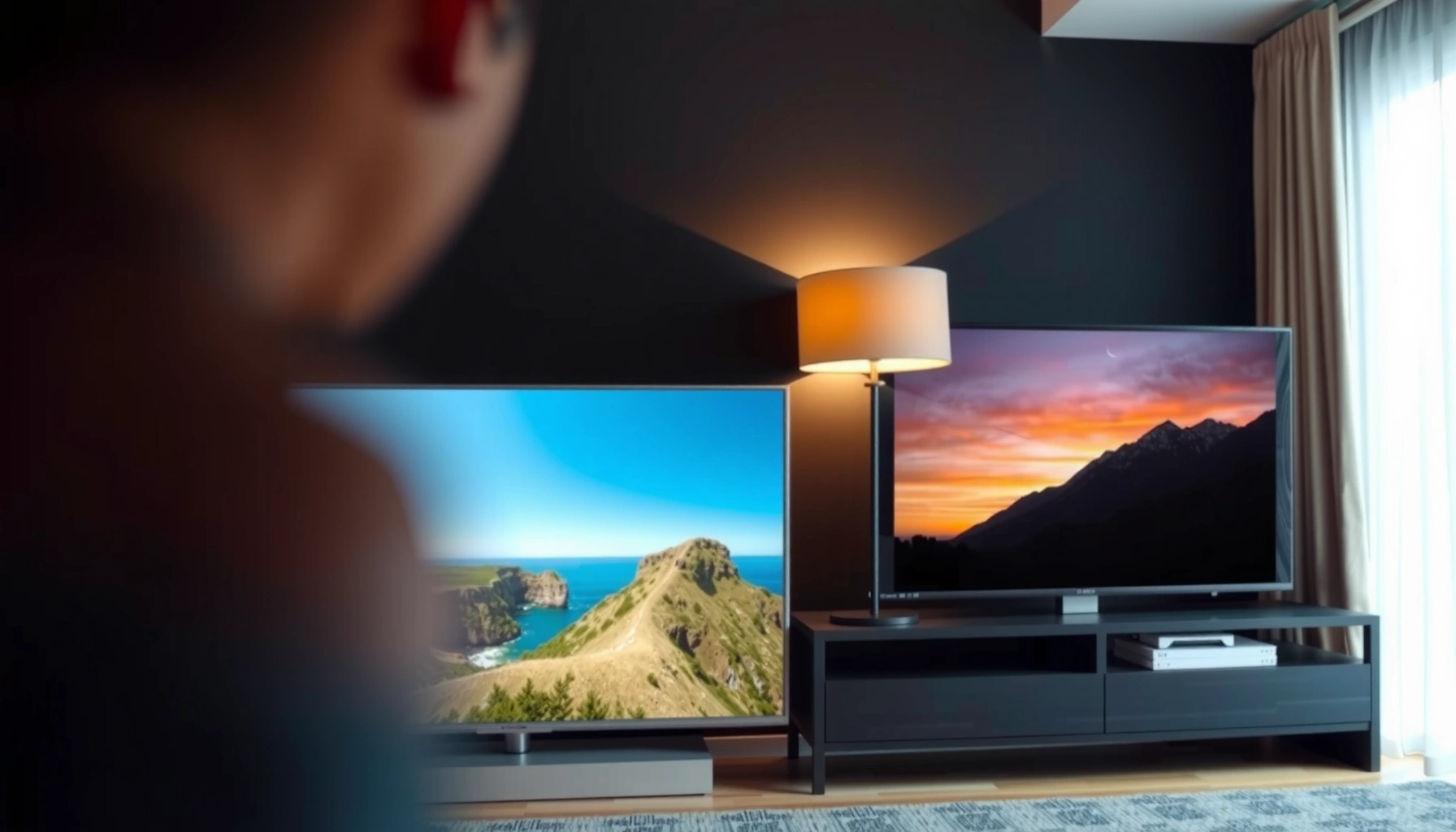 Comparison image of Samsung QN80F and TCL C7K TVs for choosing the best option.