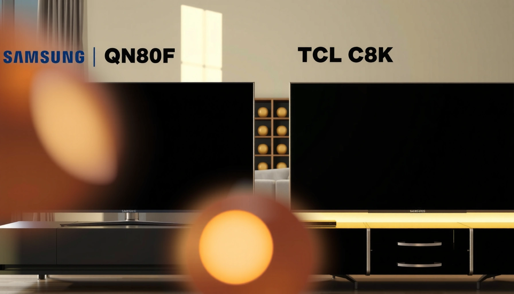 Comparison of Samsung QN80F and TCL C8K TVs for buying decision