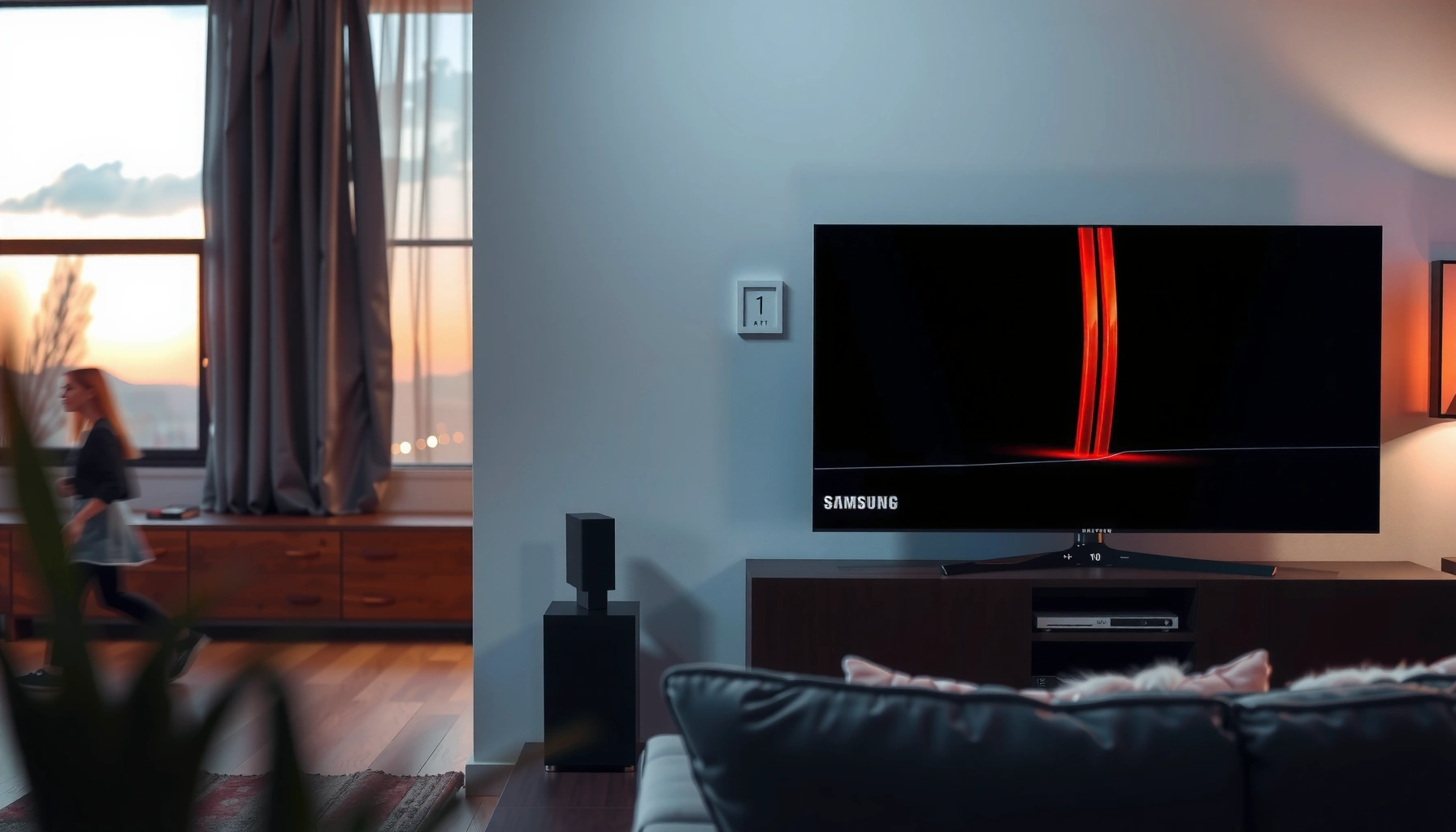 Comparison of Samsung QN90F and TCL X11L televisions showing key features and design.
