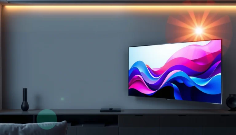 Comparison of Samsung S95F and LG W6 TV displays showcasing wallpaper quality and colors.